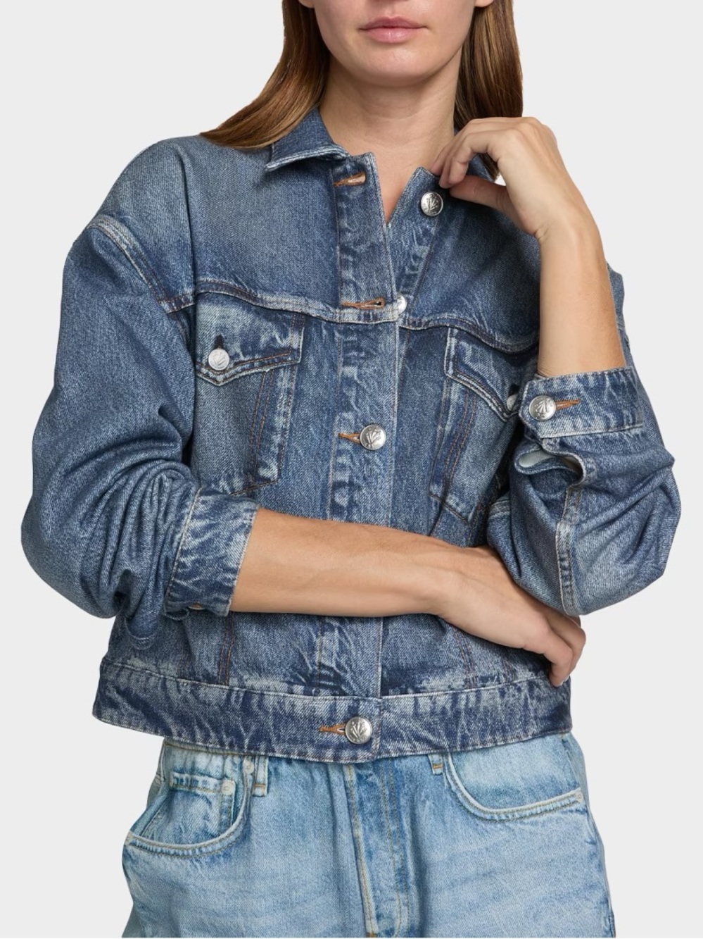 LINE | rb Cotton “Miramar Terry” Trucker Jacket | Boxy fit Large $278 NEW no tag